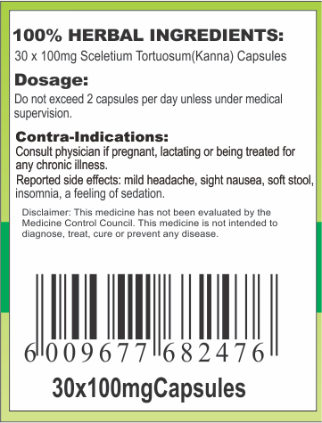 Sceletium Tortuosum Kanna Capsules 30 x 100mg