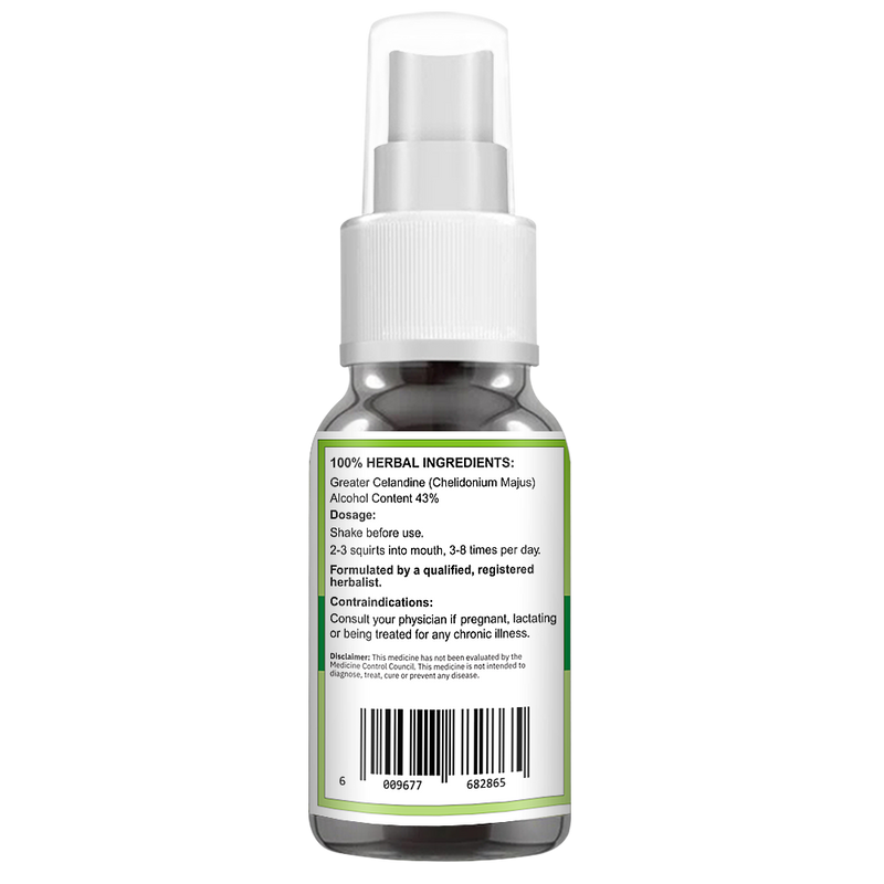 Greater Celandine Spray (Chelidonium Majus) 50ml