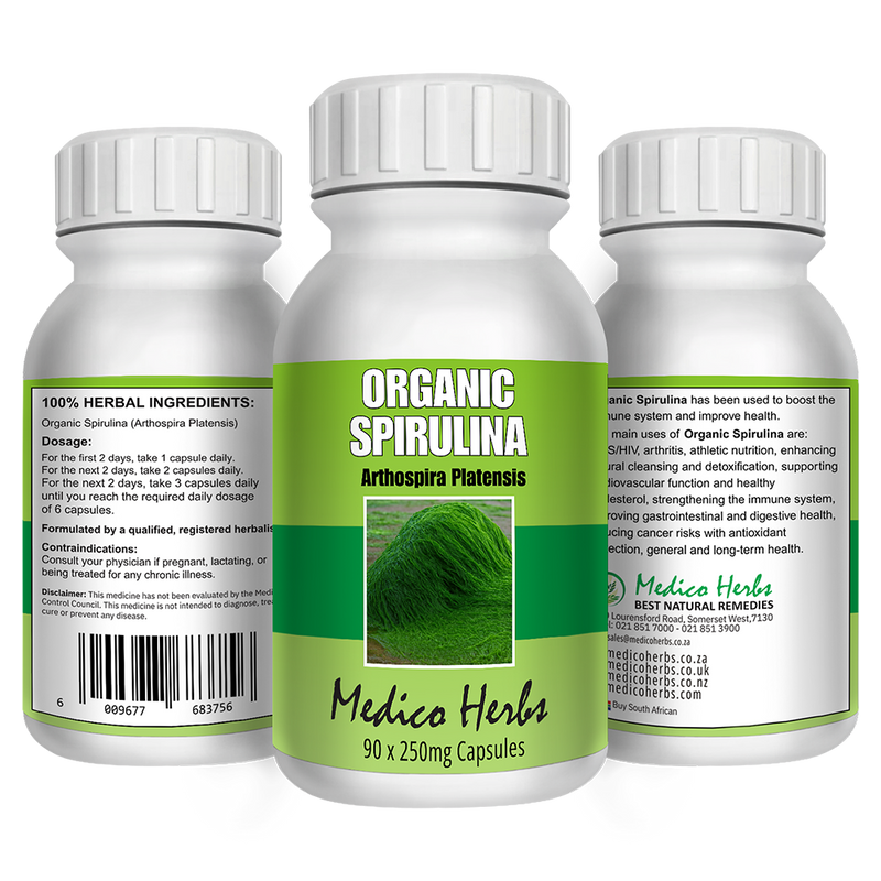 Organic Spirulina 90 x 250mg Capsules