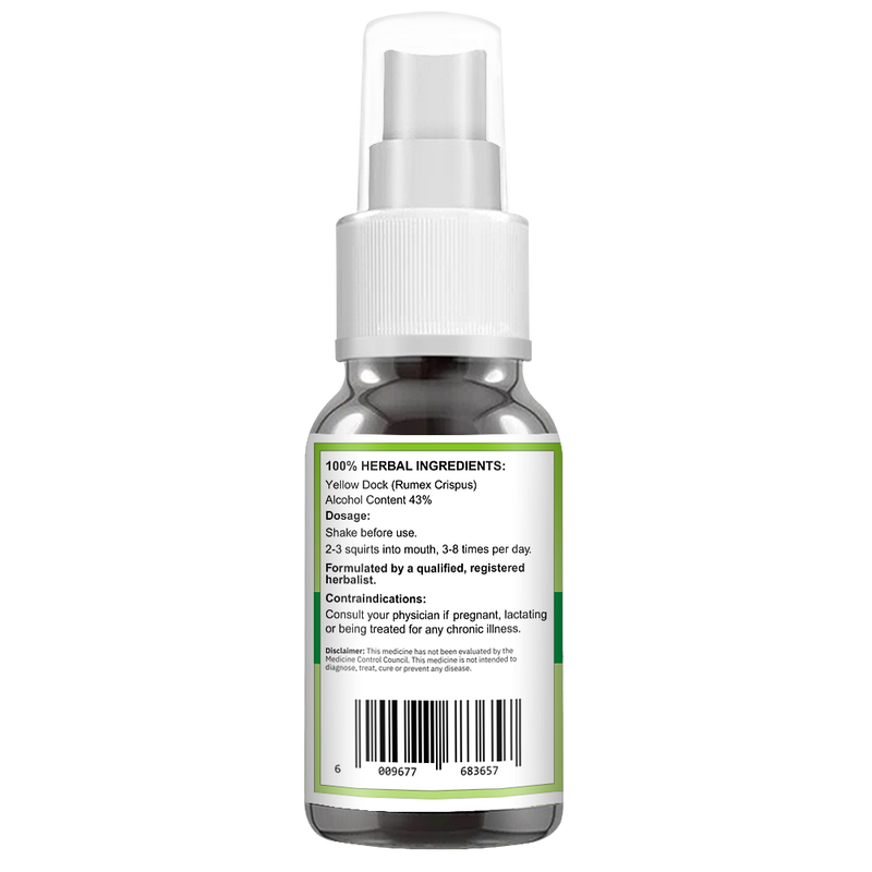 Yellow Dock Spray (Rumex Crispus) 50ml
